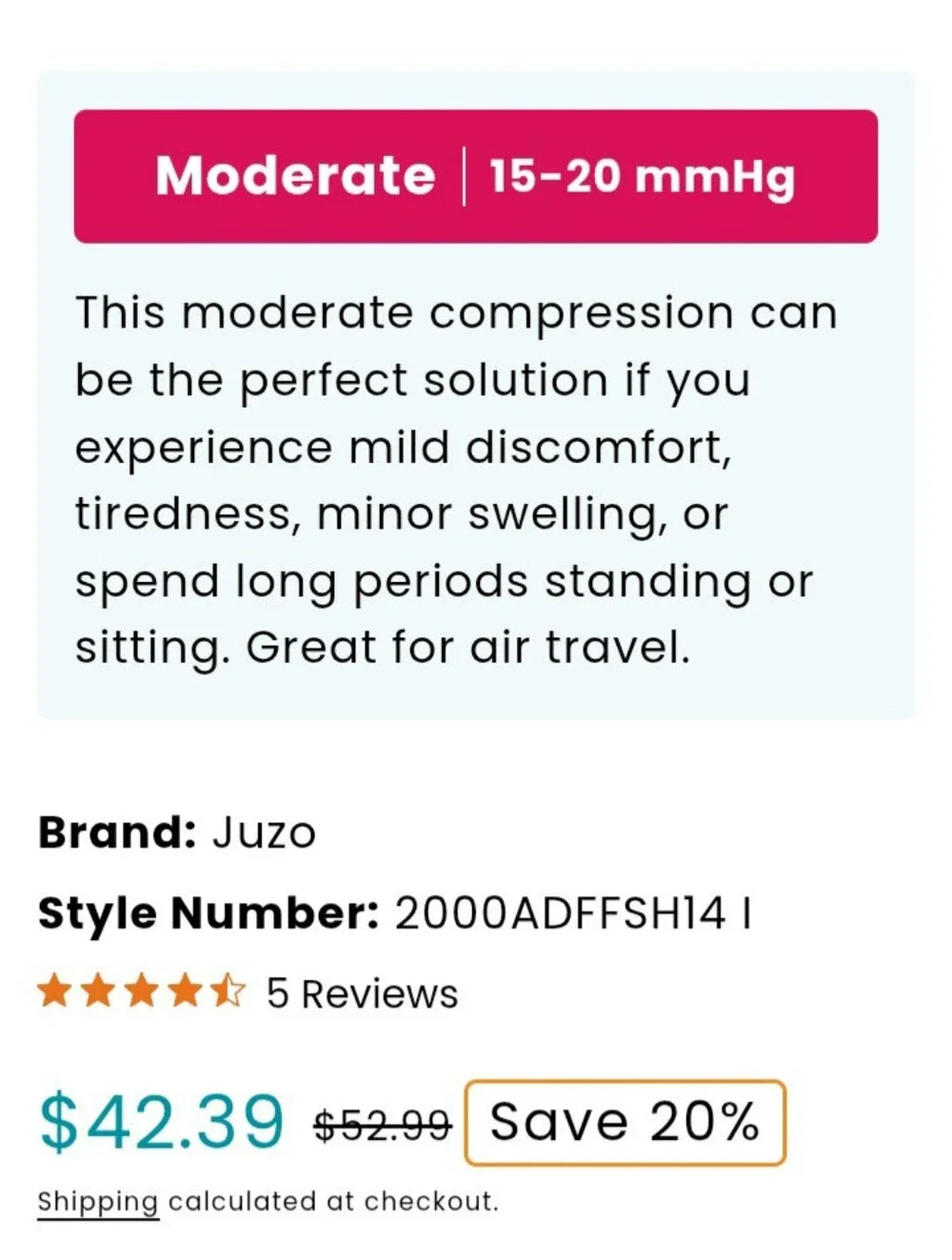 Knee High's- JUZO 15-20mmHg /Soft 2000 Beige, SZ III,,,NEW Pair...U.S.A.